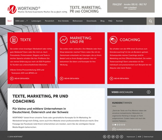 Webseite Wortkind Webseite Wortkind
