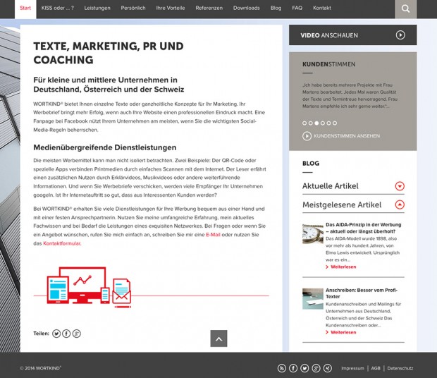 Webseite Wortkind Webseite Wortkind